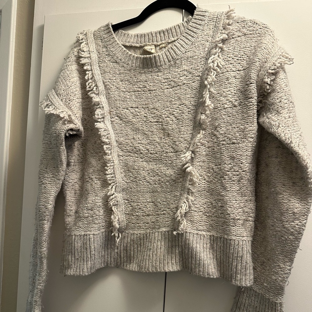 Gray Textured Women's Sweater